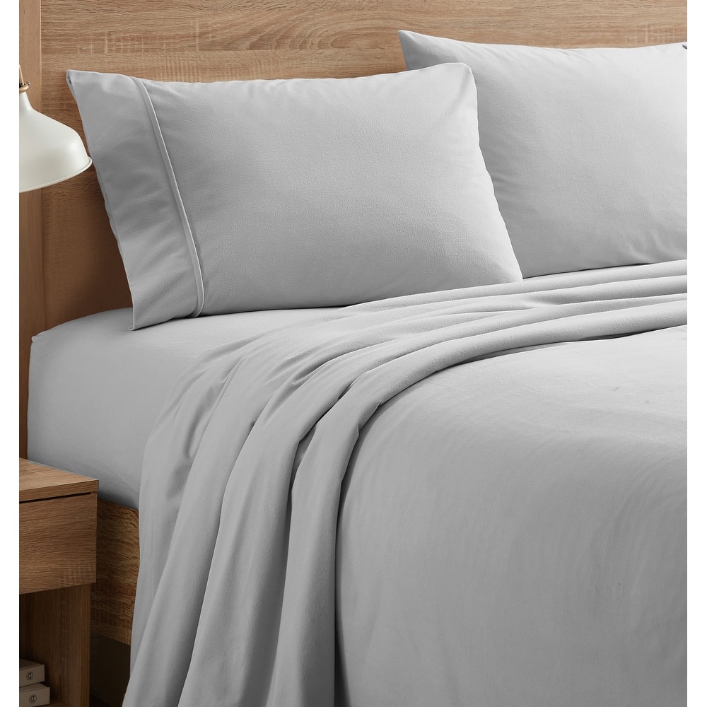 Sweet Home Collection Solid Flannel Sheets Warm and Cozy Extra Deep Pockets