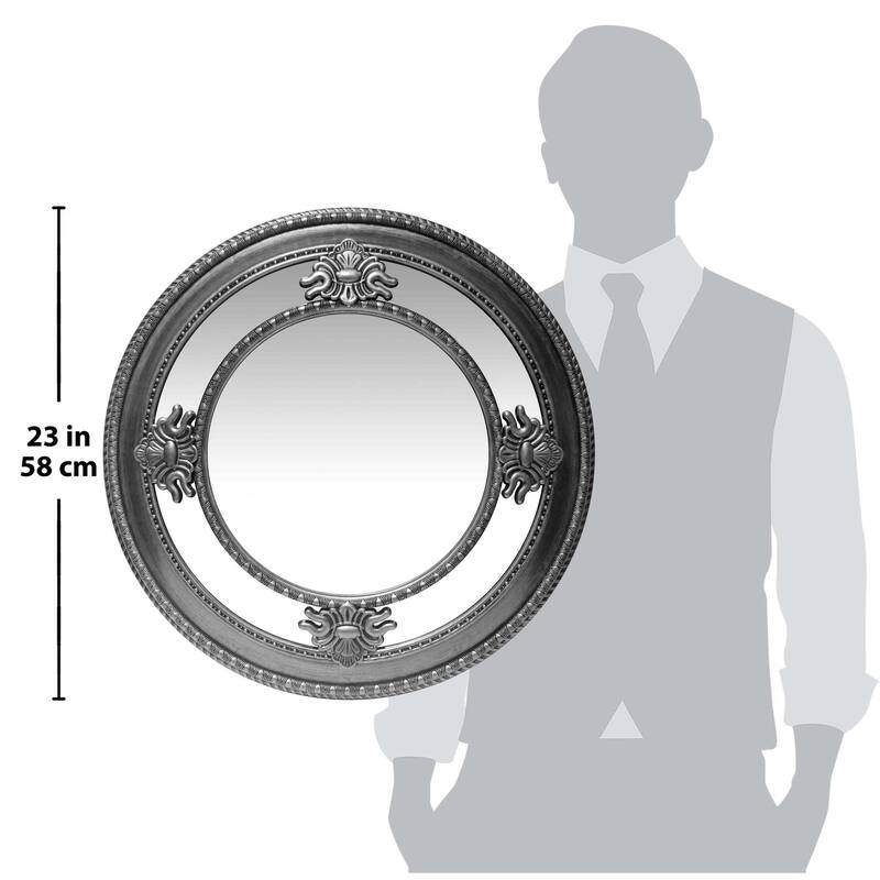 23 inch Hand Brushed Wall Mirror Versailles by Infinity Instruments - 23 x 2.25 x 23
