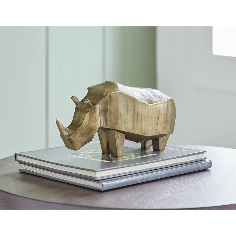 Signature Design by Ashley Gentwell Antique Gold Sculpture - 10" W x 4" D x 5.75" H