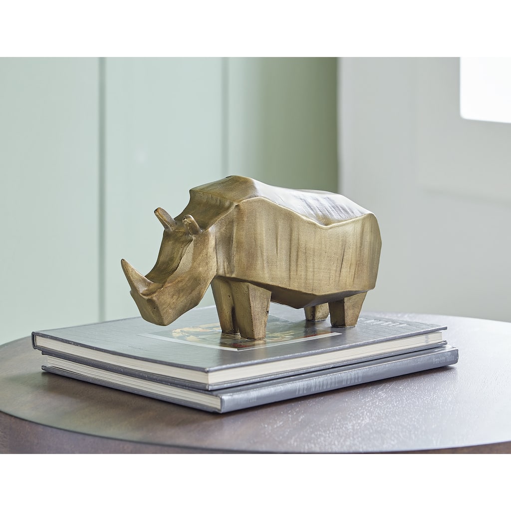 Signature Design by Ashley Gentwell Antique Gold Sculpture - 10" W x 4" D x 5.75" H