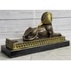 preview thumbnail 7 of 8, Egyptian Sphinx Bronze Sculpture Statue Mini Replica Signed Original Art On Marble Base