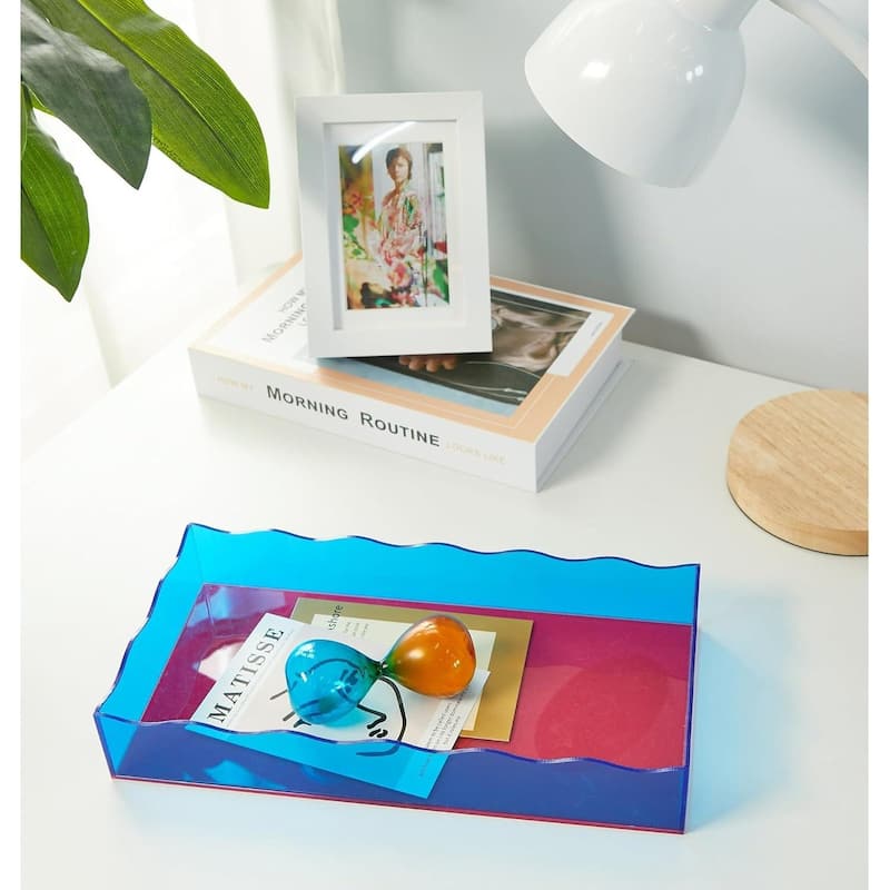 Urban Lifestyle Modern Decorative Serving & Organizer Tray - Red