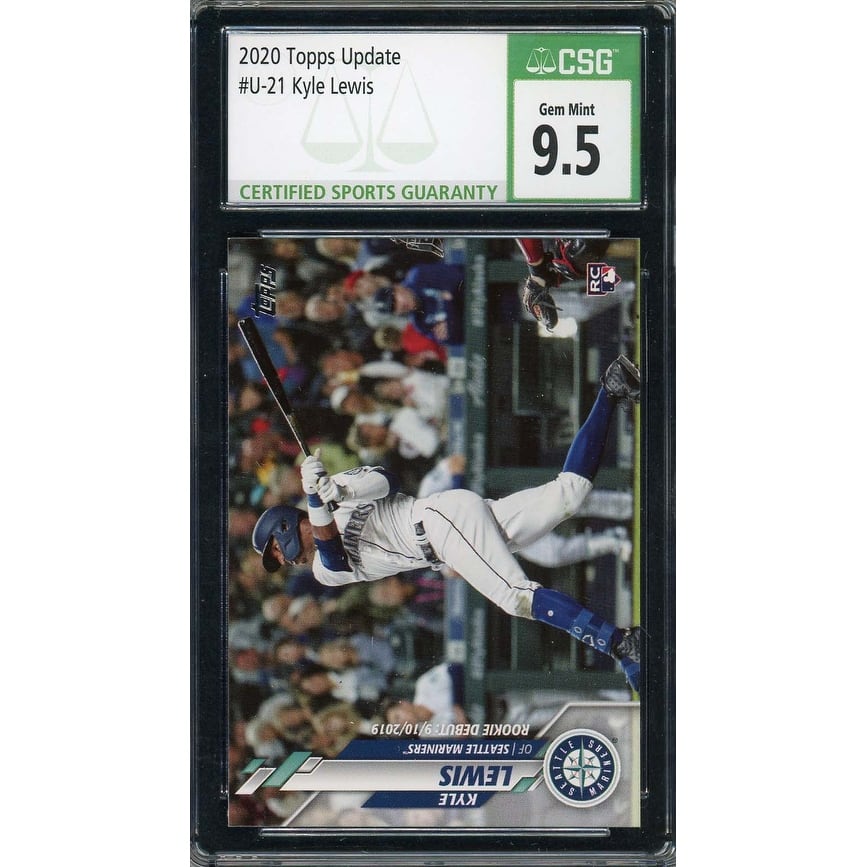Kyle Lewis 2020 Topps Update Baseball Rookie Card #U-21 Graded CSG 9.5 - 8'6" x 11'6"