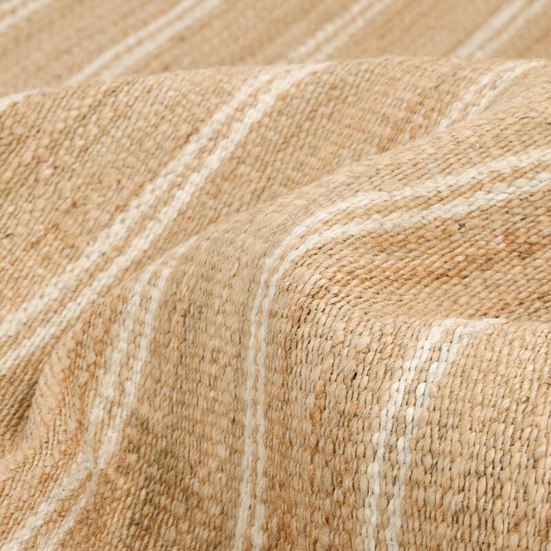 Overton Handmade Modern Contemporary Striped Area Rug