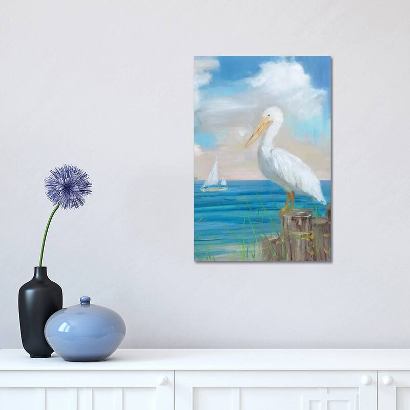iCanvas "Pelican View II" by Sally Swatland Canvas Print - 18x12x1.5