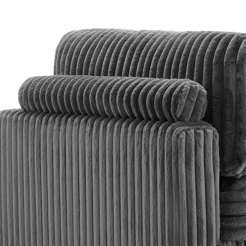 Oversized L-Shape Upholstered Chaise Lounge Sofa Couch