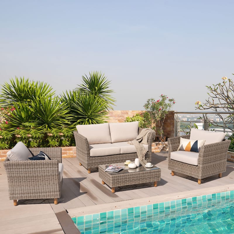 Orlando 4-Piece Wicker Sofa Set