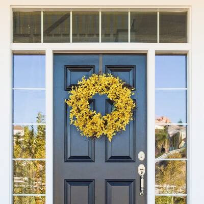 Radiant Yellow Forsythia Wreath - Handcrafted Artificial Spring & Summer Wreath