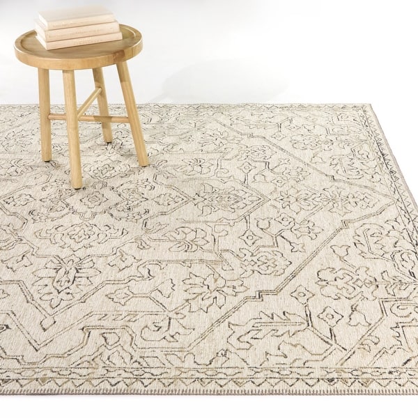slide 2 of 5, Nilus Oriental Medallion Area Rug 7'10" x 10' - Cream