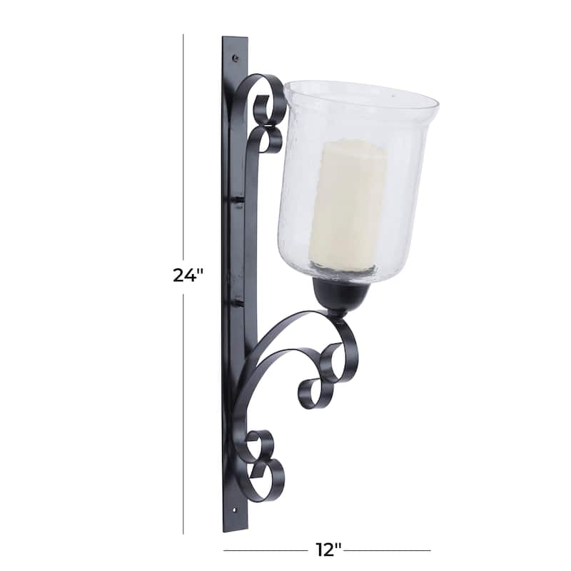 Sleek Metal Single Candle Wall Sconce - Gold, Silver, Black