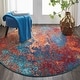 preview thumbnail 50 of 64, Nourison Celestial Abstract Ombre Area Rug 5'3" Round - Blue/Red - Round