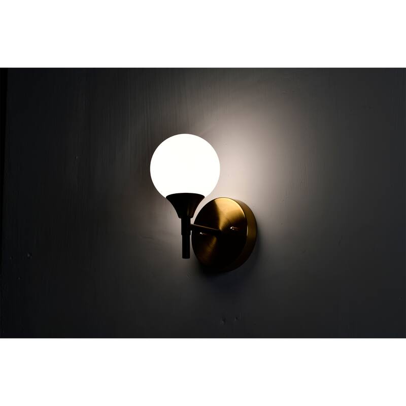 Solaya Single Light Wall Sconces Brass Finished