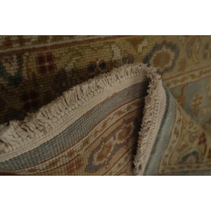 Hand Knotted Oriental 100% Wool Carpet Traditional Floral Navy Blue & Blues Ziegler Area Rug - 3' 1'' X 1' 11''