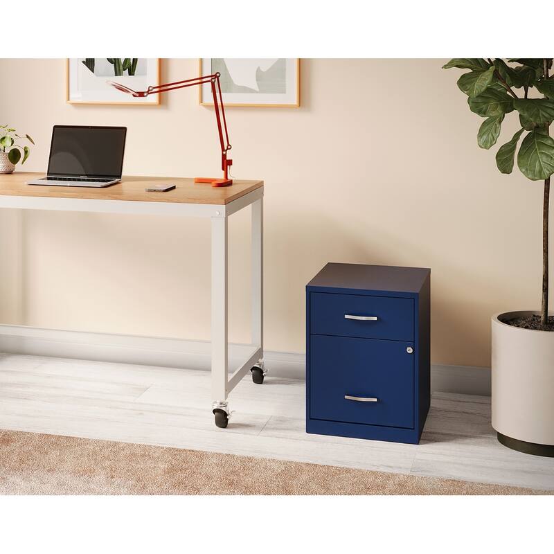 Space Solutions 18" Deep 2 Drawer Letter Width Vertical File Cabinet with Accessory Drawer