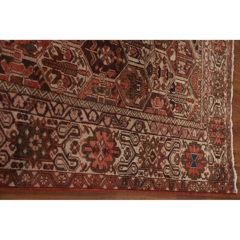 Garden Design Bakhtiari Persian Vintage Rug Hand-Knotted Wool Carpet - 6'9"x 9'11"