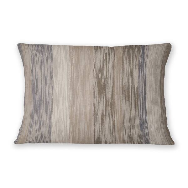 slide 1 of 4, STRIPEY TEX BROWN Indoor|Outdoor Lumbar Pillow By Kavka Designs