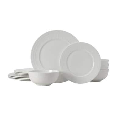 Mikasa Lux 12-Piece Dinnerware Set, Service for 4