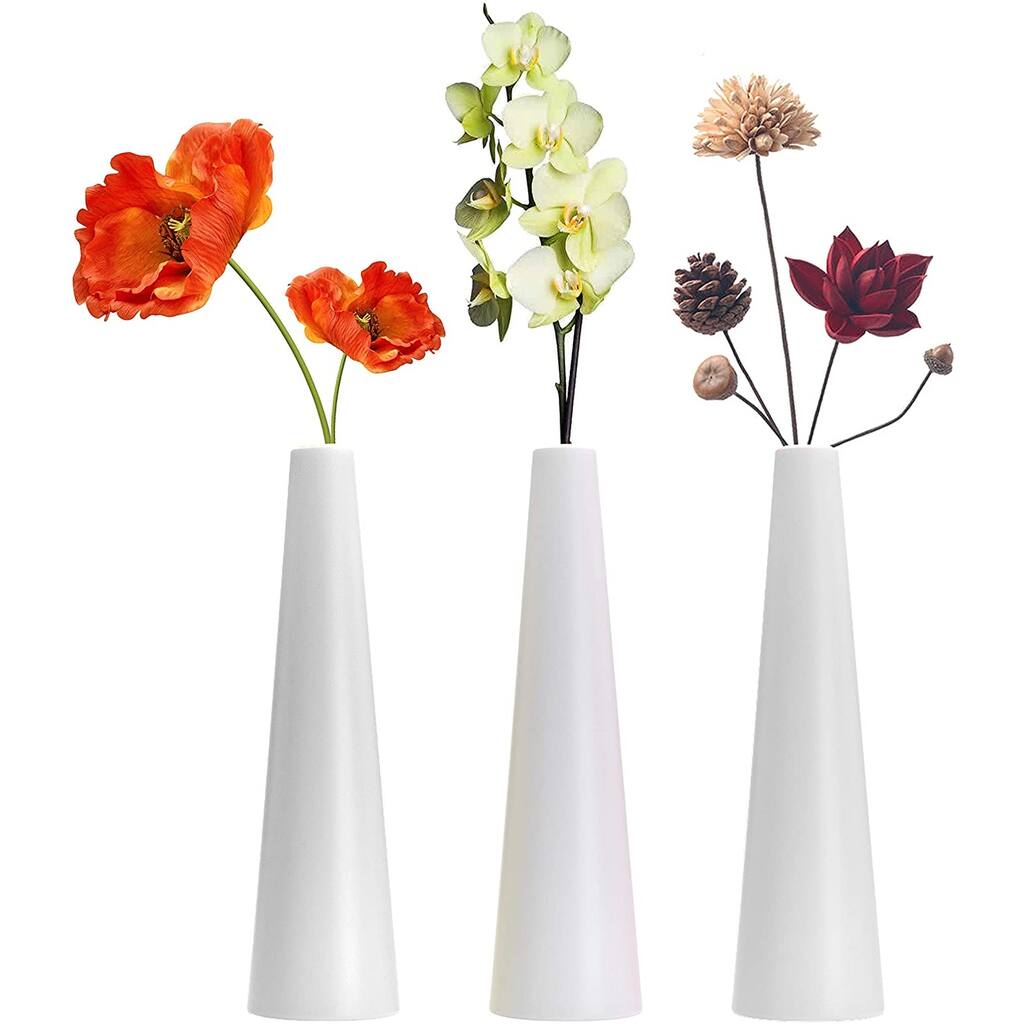 Tall Conic Plastics Flower Vase Centerpieces Connected