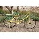 preview thumbnail 26 of 30, Colorful Metal Vintage Whimsical Eclectic Bicycle Plant Stand - 54 x 18 x 32 Yellow