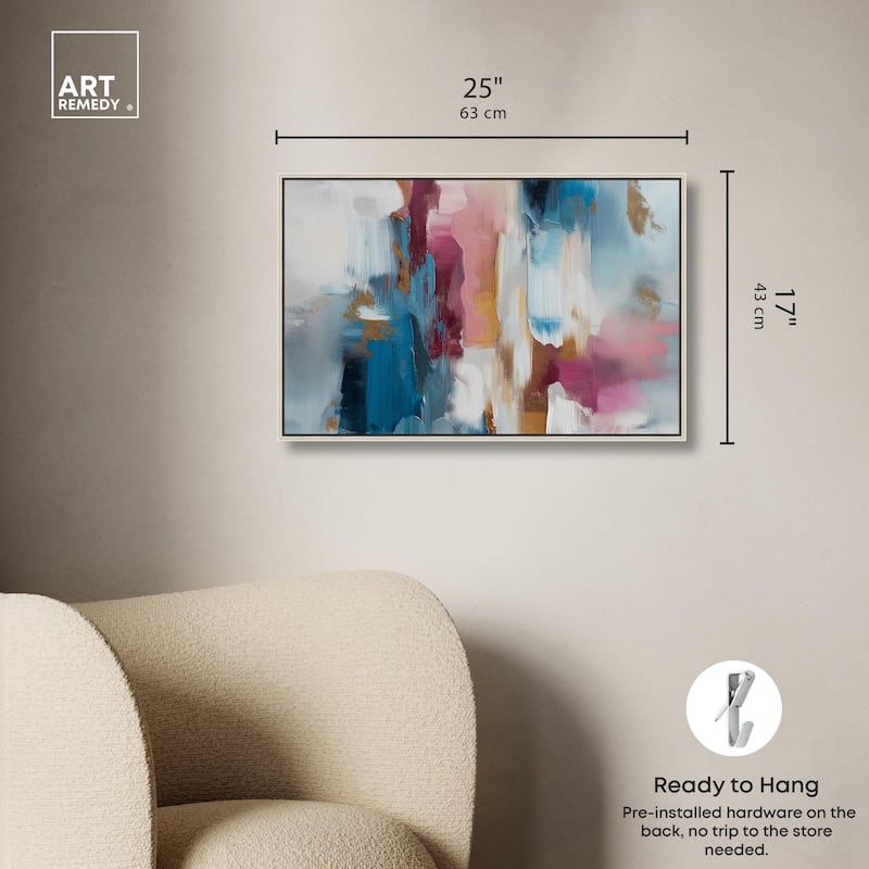 Rosy and Ocean Hues II Canvas by Art Remedy