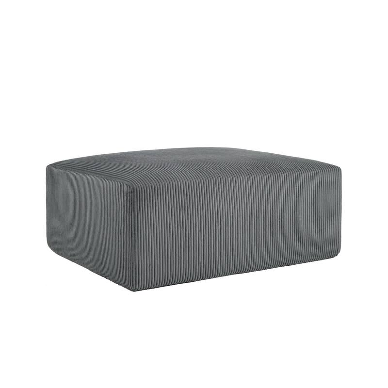40"W Oversized No Assembly Corduroy Rectangle Ottoman