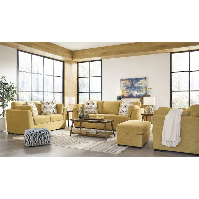 Signature Design by Ashley Keerwick 4-Piece Upholstery Package - 94"W x 41"D x 39"H - Yellow