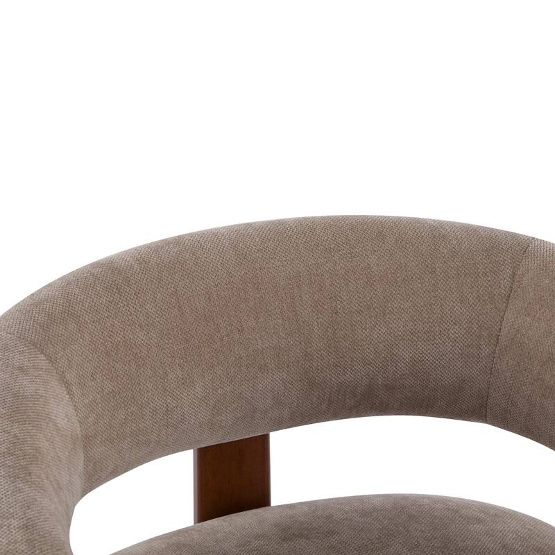 Christopher Knight Home - Accent Arm Chair Modern Upholstered Fabric Chair with Rubber Wood Legs