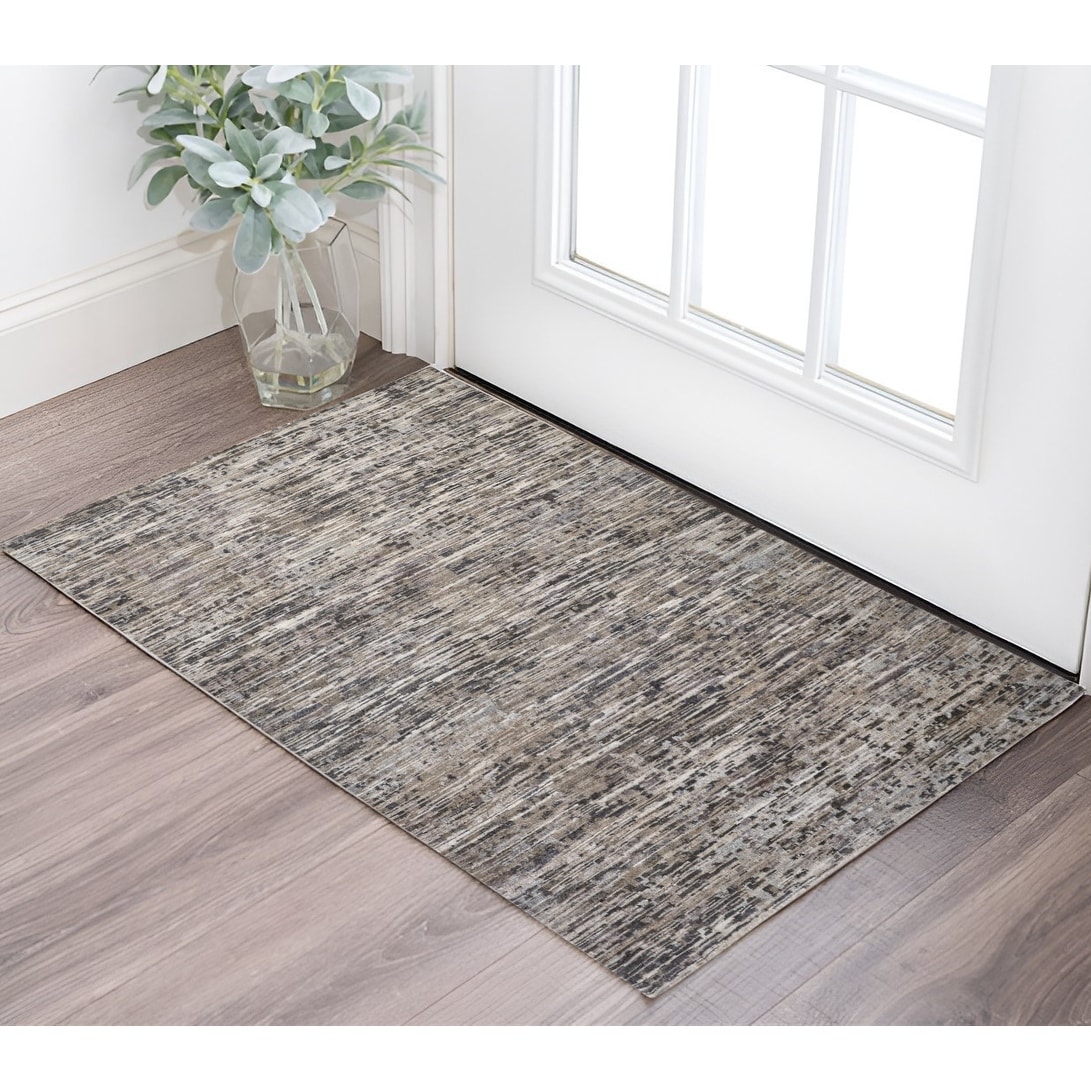 Yeros Abstract Soft Durable Area Rug By HomeRoots - 2' x 3'