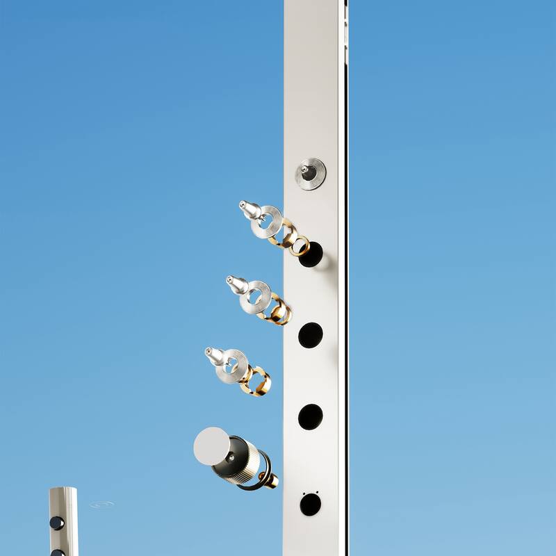 12.99" Solid Brass Five-function Digital Display Thermostatic Shower System with Rough in-Valve