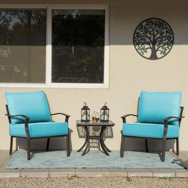 22" W x 24" D x 6" T Outdoor Lounge Chair Replacement Cushion Set Water and Fade Resistant