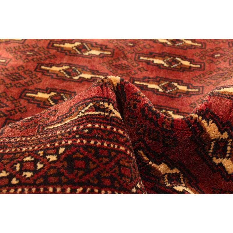 ECARPETGALLERY Hand-knotted Teimani Dark Red Wool Rug - 3'1 x 4'4
