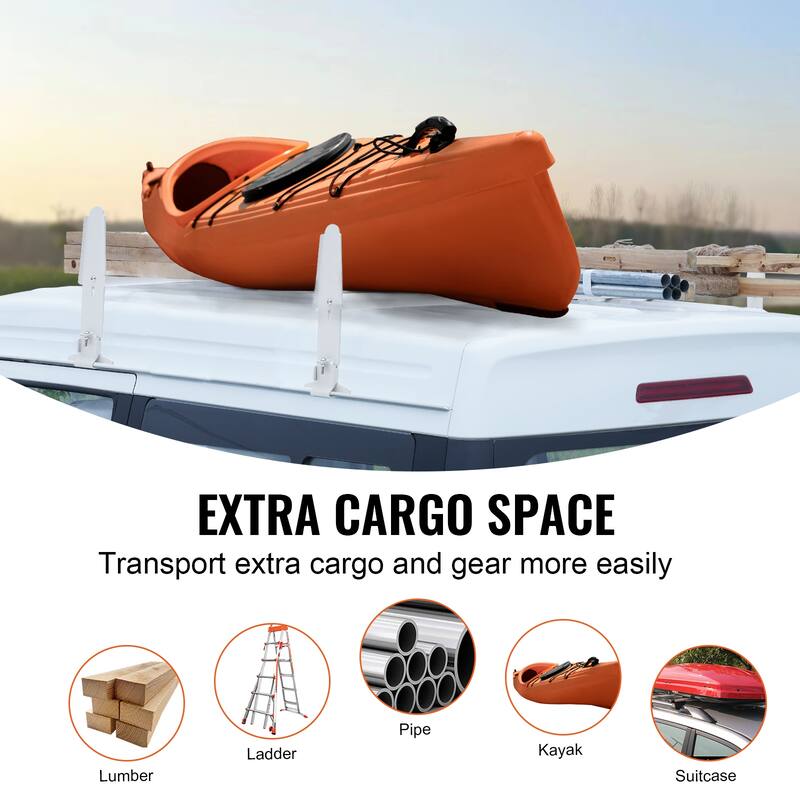 Van Roof Ladder Rack with Rain Gutter, Chevrolet Express, GMC Savana