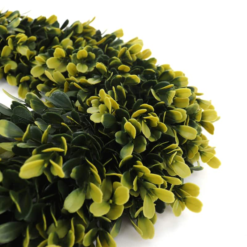 Golden Boxwood Wreath