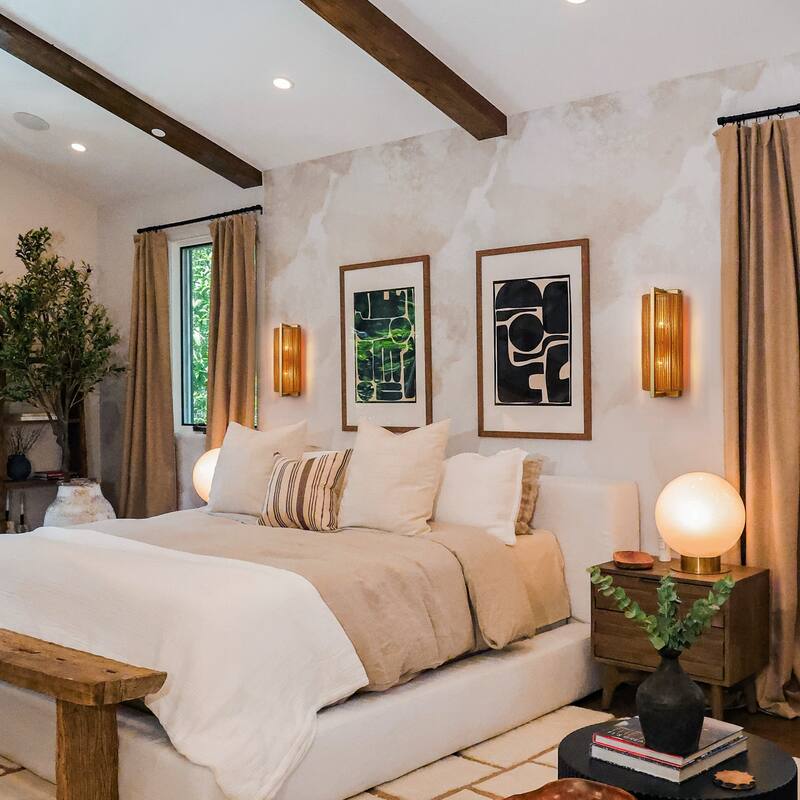 1-Light Gold Wall Sconce with Woven Rope Shade - 6.3" W × 5.1" D × 16.1" H