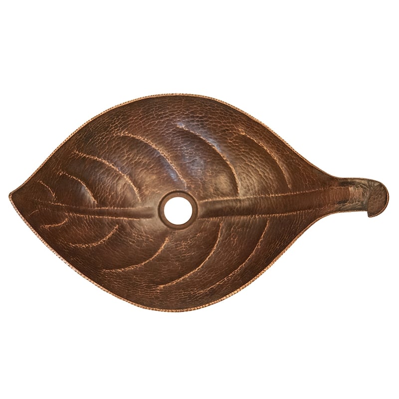 Leaf Vessel Hammered Copper Sink (PVLFDB)