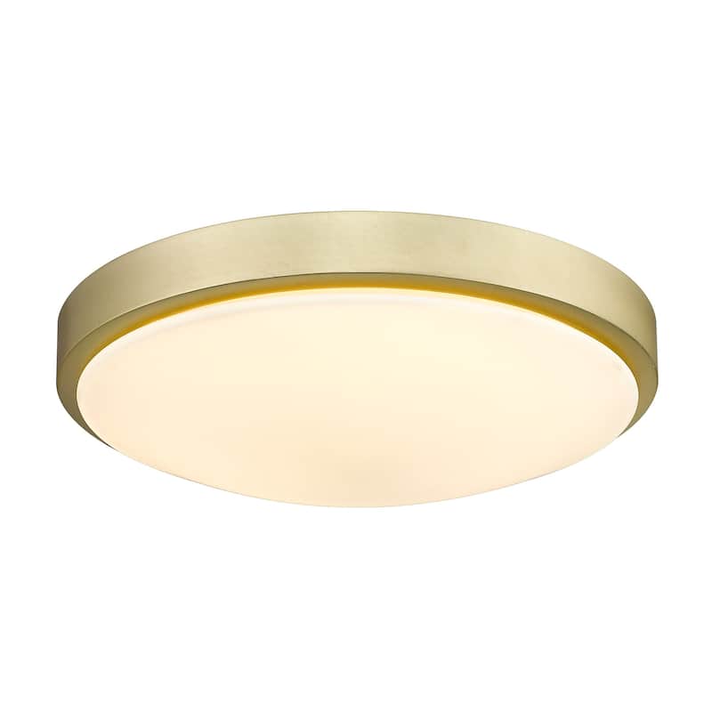 Golden Lighting Gabi Integrated LED 12in Flush Mount in Brushed Champagne Brass