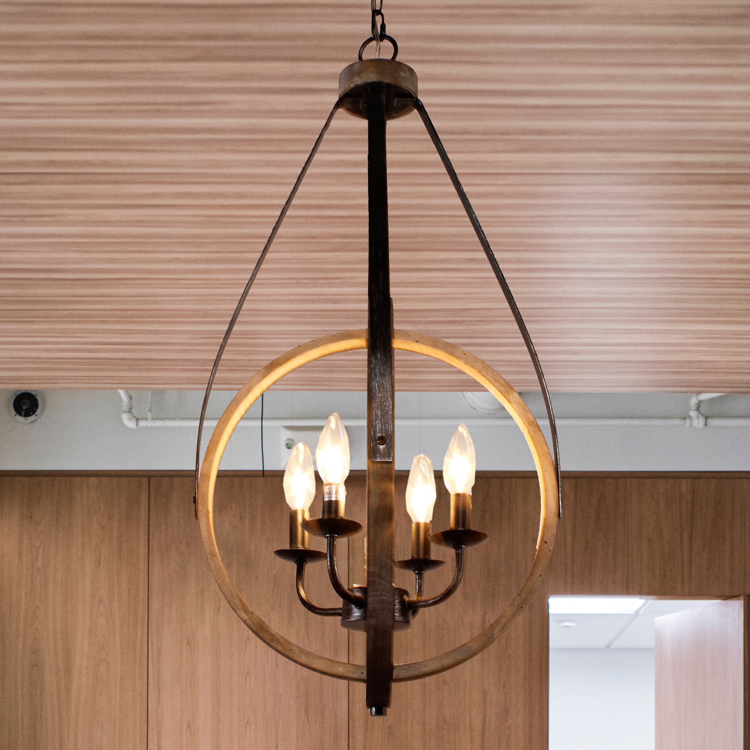 Wooden orb pendant light hotsell