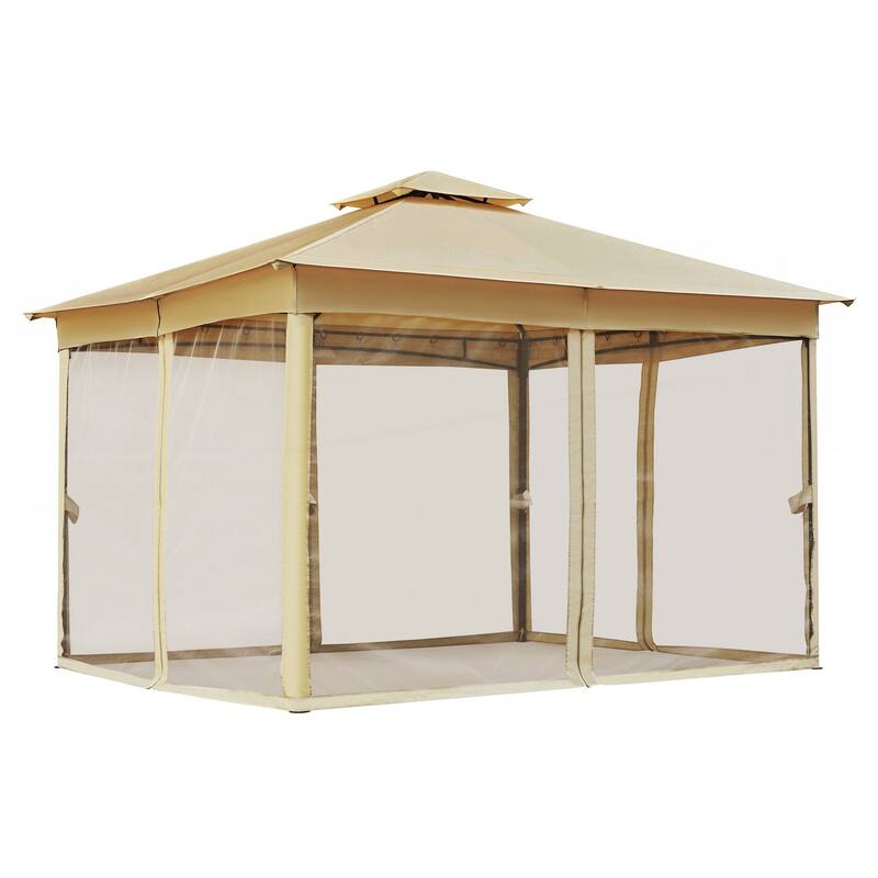 10x12 Outdoor Gazebo Tent with Double Roofs