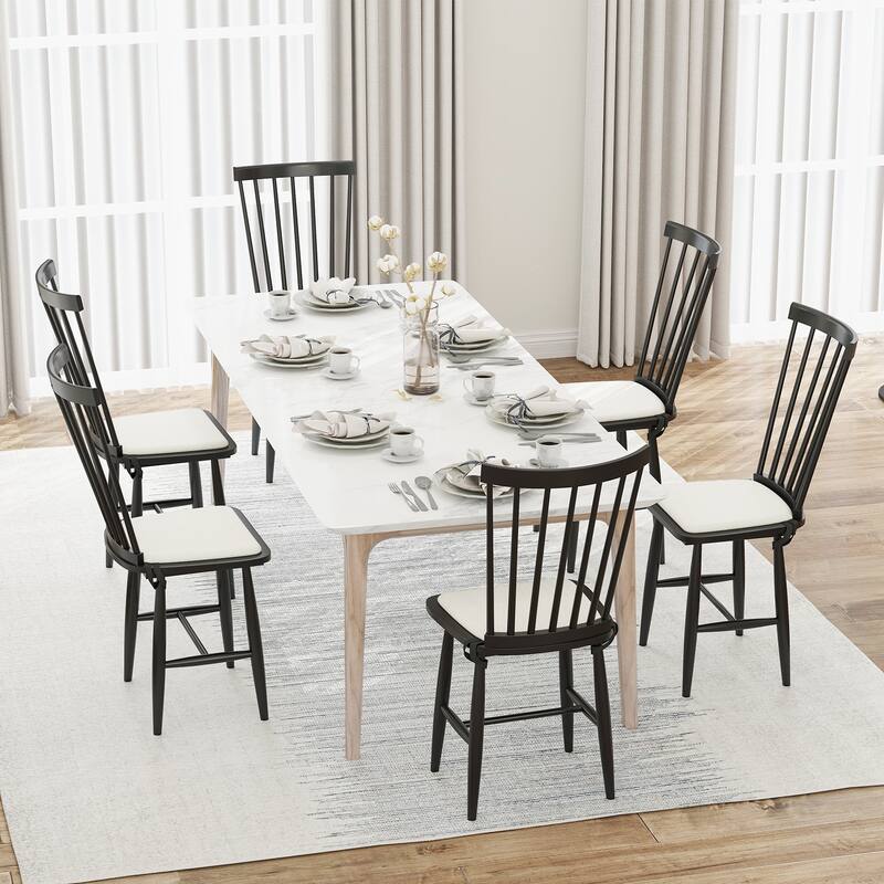 Costway Dining Chairs Set of 2/4 with Removable Seat Cushions for