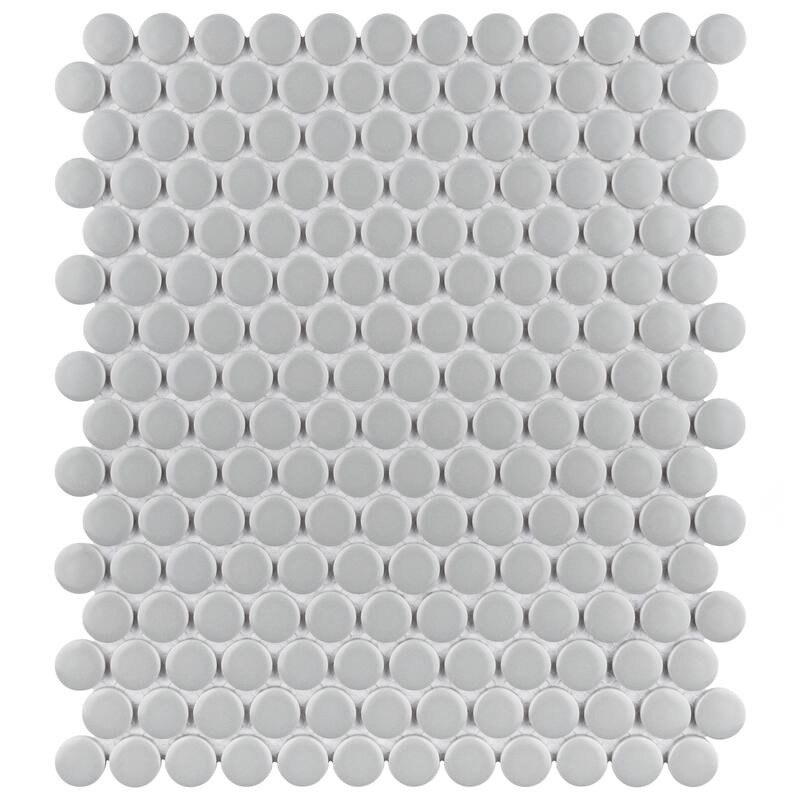 Merola Tile Metro Penny Matte Light Grey 9-3/4" x 11-1/2" Porcelain Floor and Wall Tile