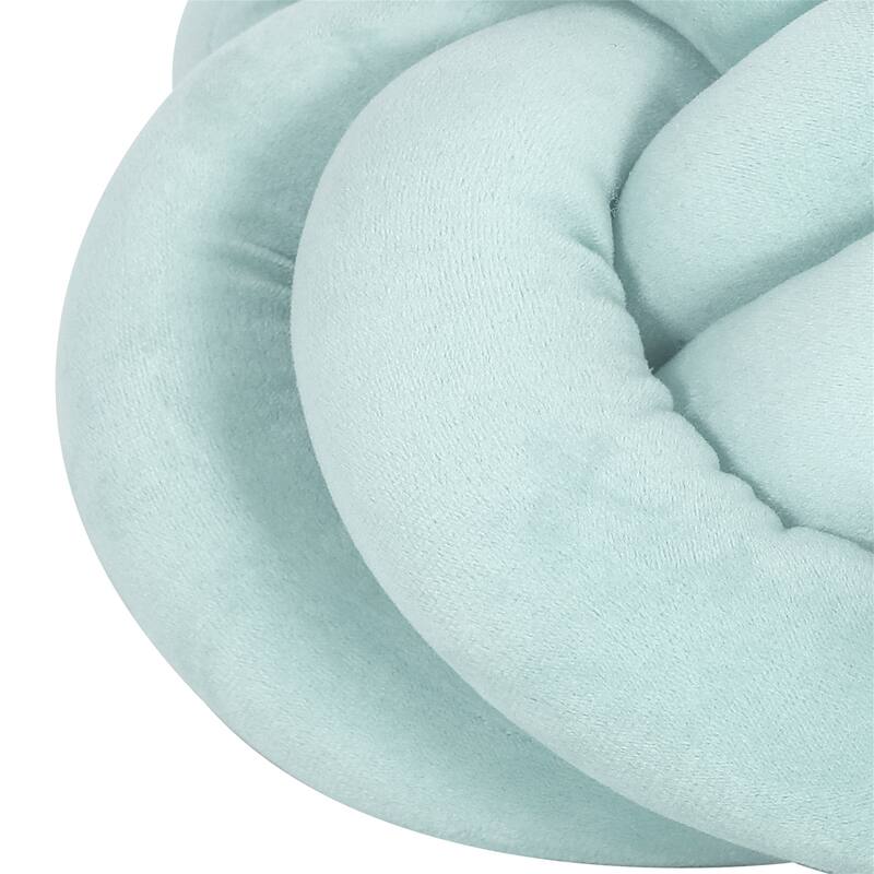 Adeco 13.7" Modern Velvet Knot Ball Throw Pillow