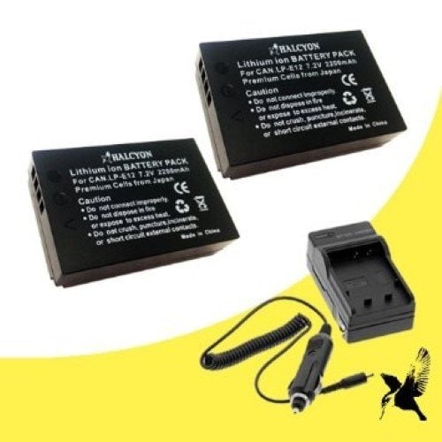 Shop Two Halcyon 2200 Mah Lithium Ion Replacement Battery Charger Kit For Canon Eos M 18 0 Mp Compact Systems Camera Canon Lp E12 Overstock 19807786