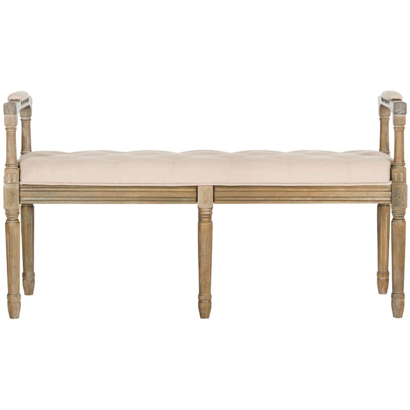 SAFAVIEH Nigjare Tufted Bench - 47.5" x 17.3" x 27" - 47.5" x 17.3" x 27" - 48Wx17Dx27H