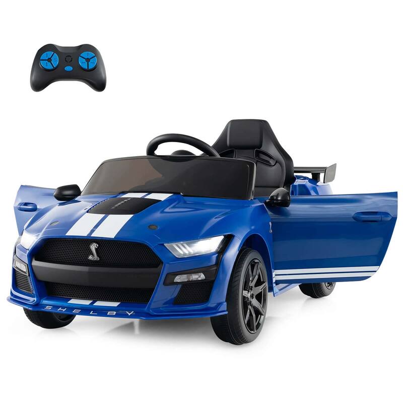 Gymax 12V Kids Ride on Car Licensed Ford Mustang Shelby GT500 w/