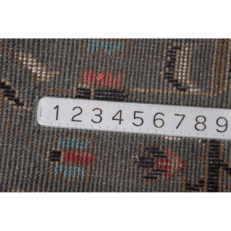 Gray Ziegler Indian Foyer Rug Handmade Wool Carpet - 3'1"x 4'11"