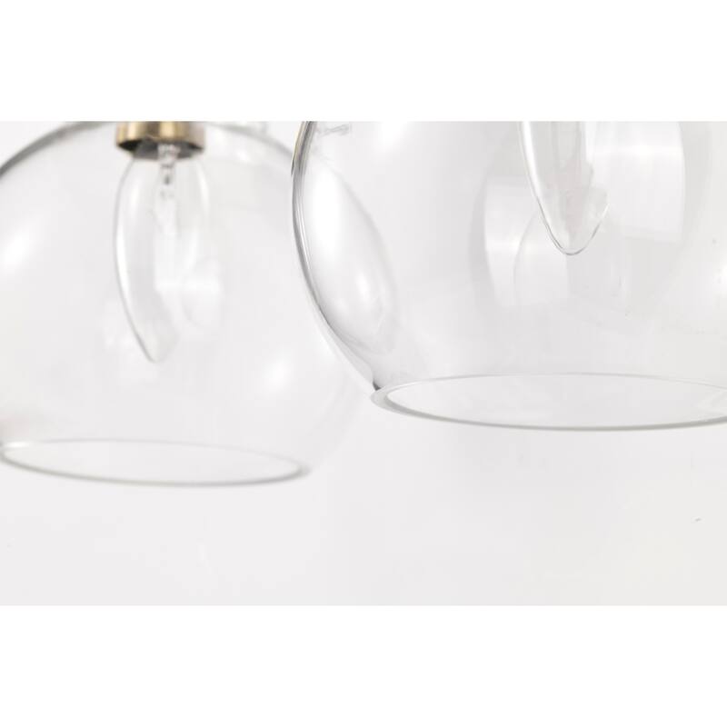 Layla 14 Inch Clear Glass Design Wall Sconces with 2 Light - N/A