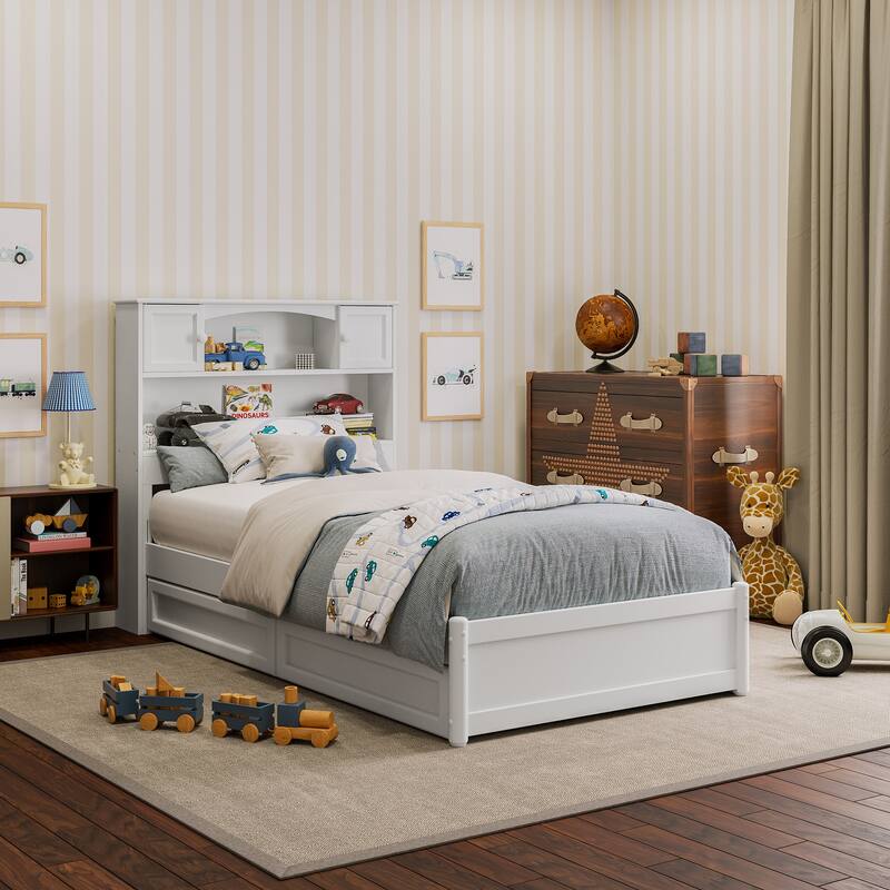 Hadley Platform Bed with Panel Footboard and Storage Drawers