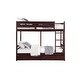 preview thumbnail 2 of 2, Espresso Twin over Twin Solid Wood Bunk Bed with 2 Drawers