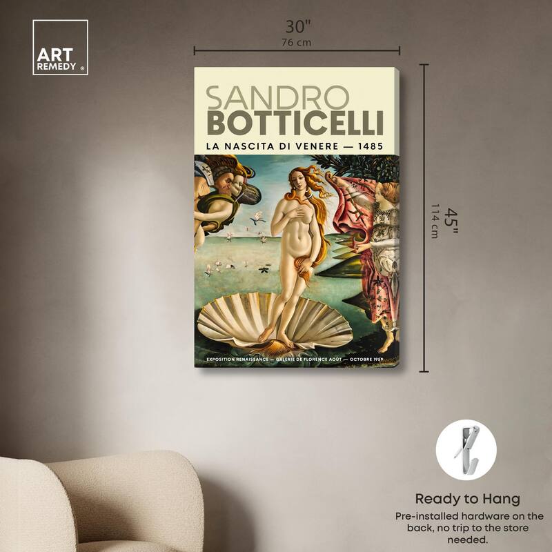 Renaissance Birth of Beauty Canvas by Art Remedy, Gallery Wrapped