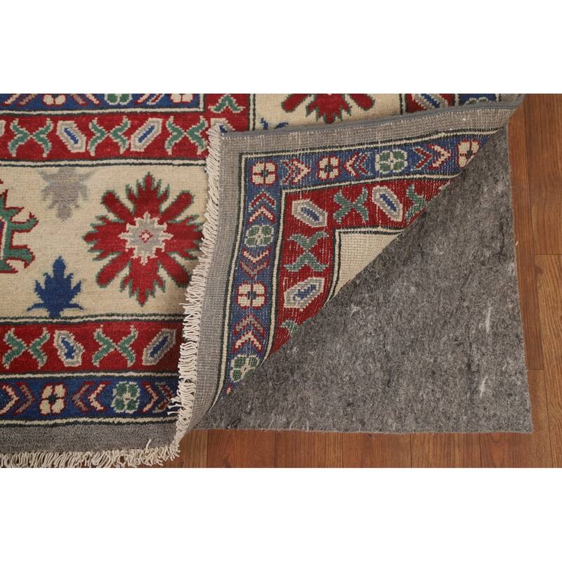 Large Geometric Kazak Oriental Area Rug Handmade Wool Carpet - 9'9" x 13'9"